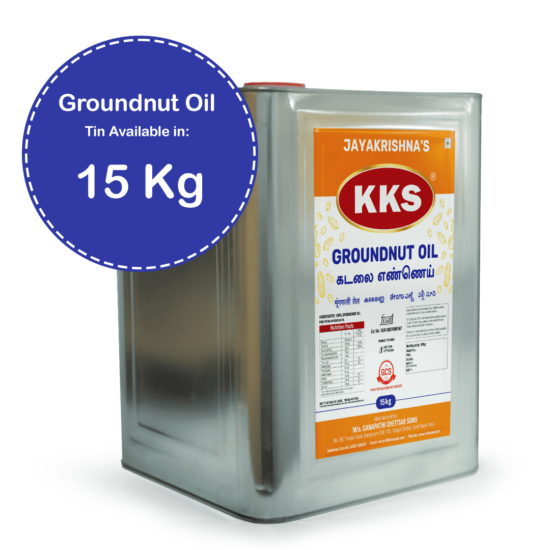 KKS Brand Groundnut Oil Tin SKU